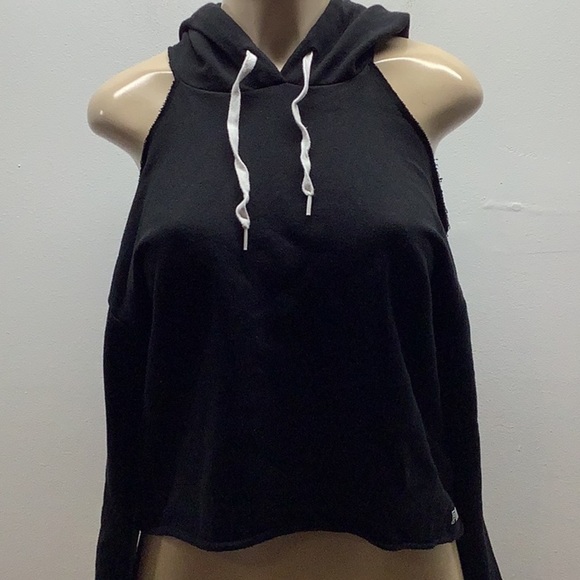 Victoria's Secret Pink Size XS Black Hoodie with Open Shoulder. Preloved. - Picture 1 of 8